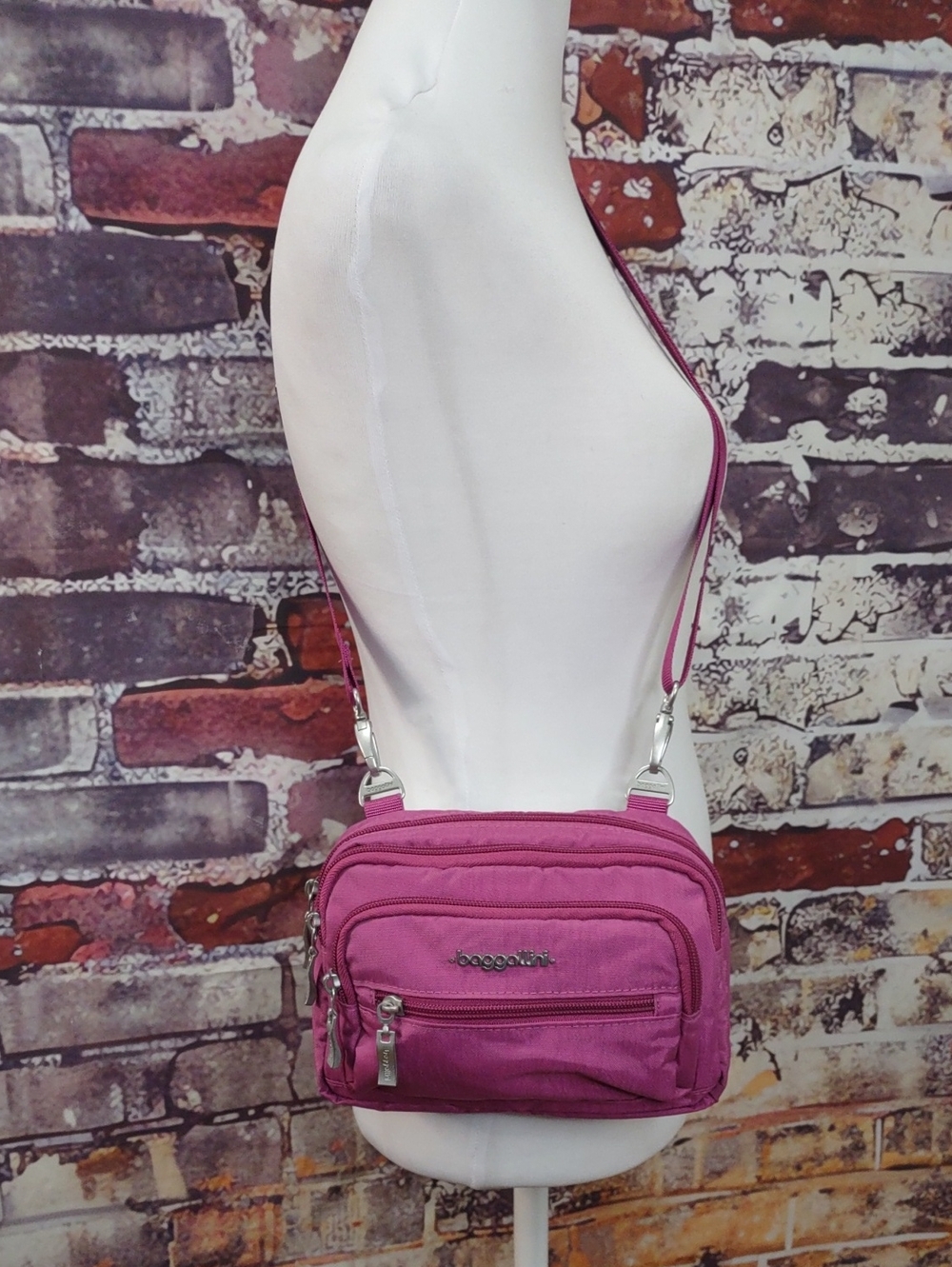 Baggallini Pink Crossbody Organizer Bag